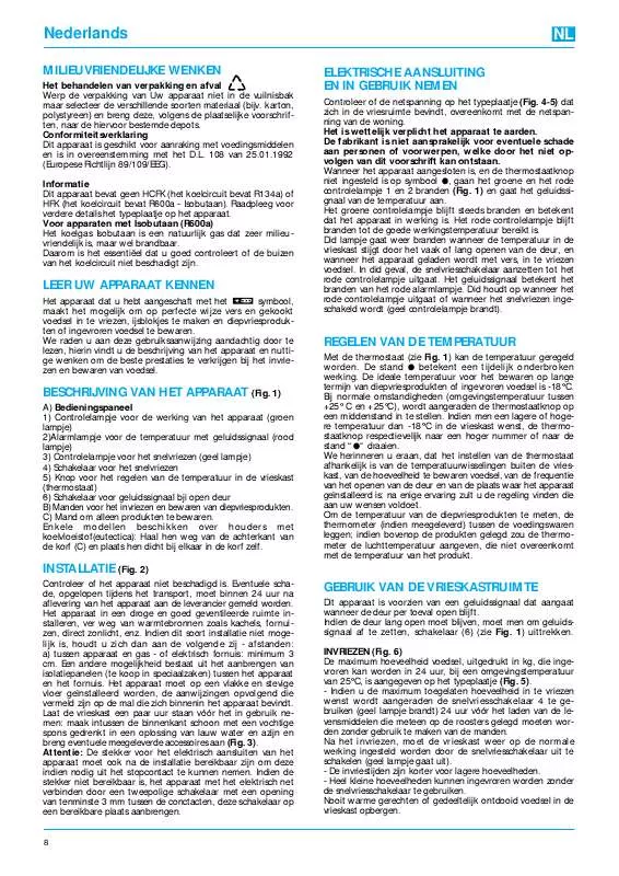 Mode d'emploi WHIRLPOOL AFE 275-K/G/01