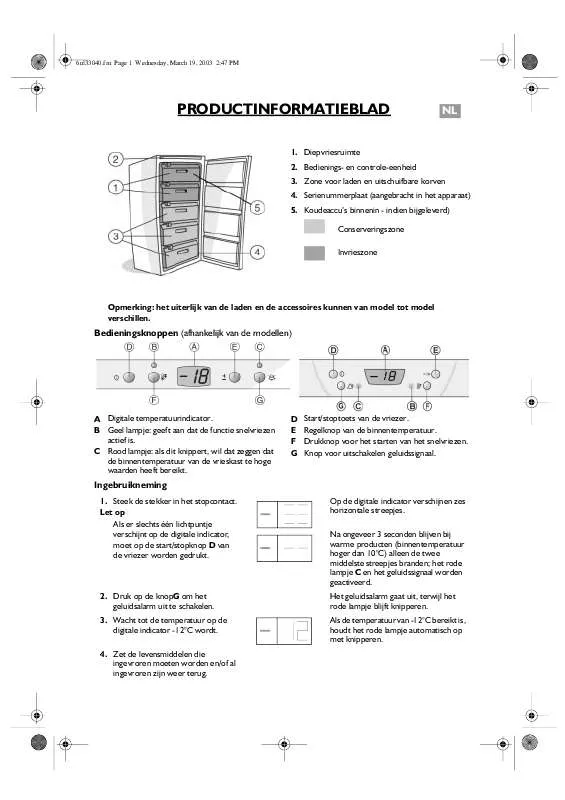 Mode d'emploi WHIRLPOOL AFG 7000/IX