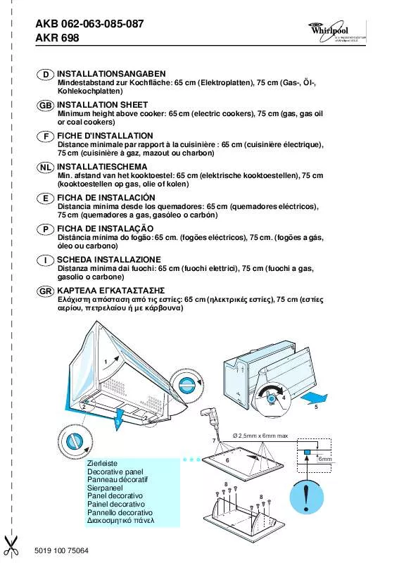 Mode d'emploi WHIRLPOOL AKB 063 NB