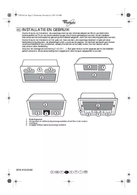 Mode d'emploi WHIRLPOOL AKG 952 NB