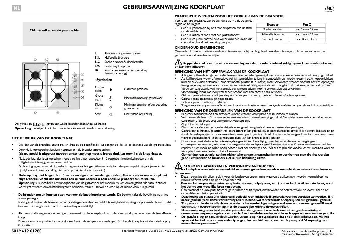 Mode d'emploi WHIRLPOOL AKM 208/IX/01