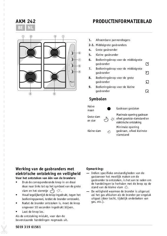 Mode d'emploi WHIRLPOOL AKM 242/NB