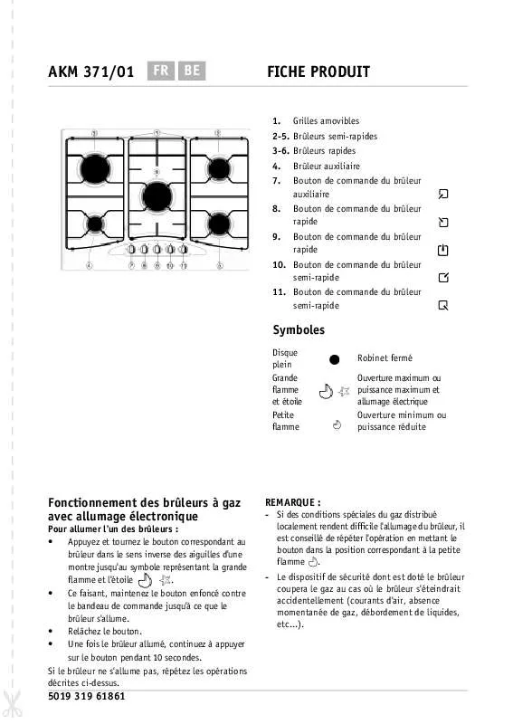 Mode d'emploi WHIRLPOOL AKM 441/IX