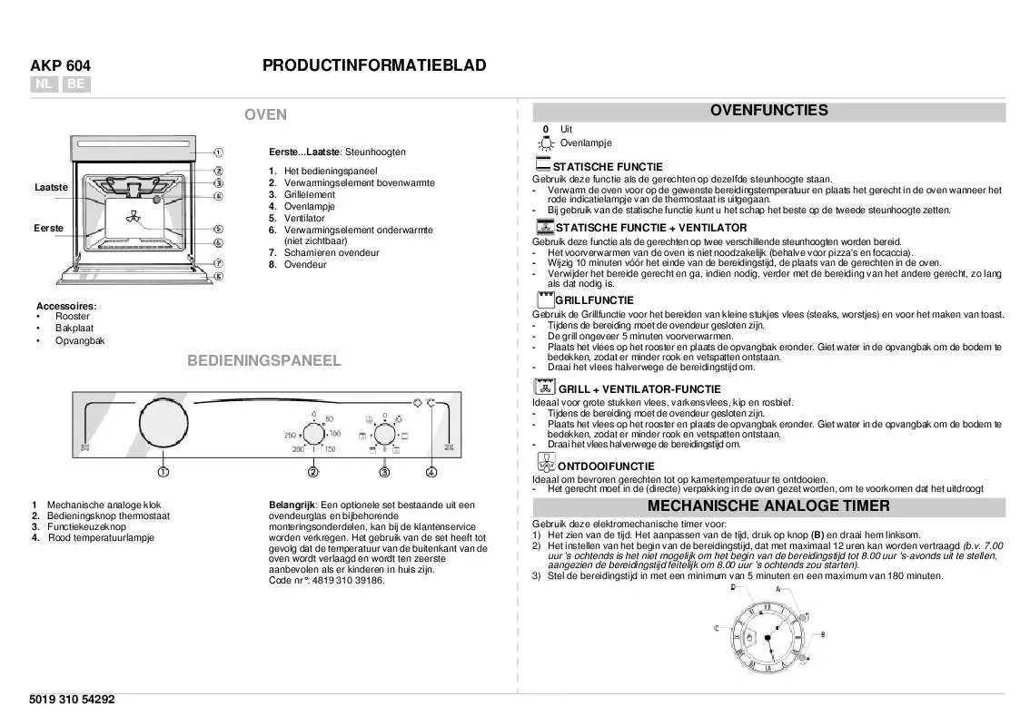 Mode d'emploi WHIRLPOOL AKP604/AR