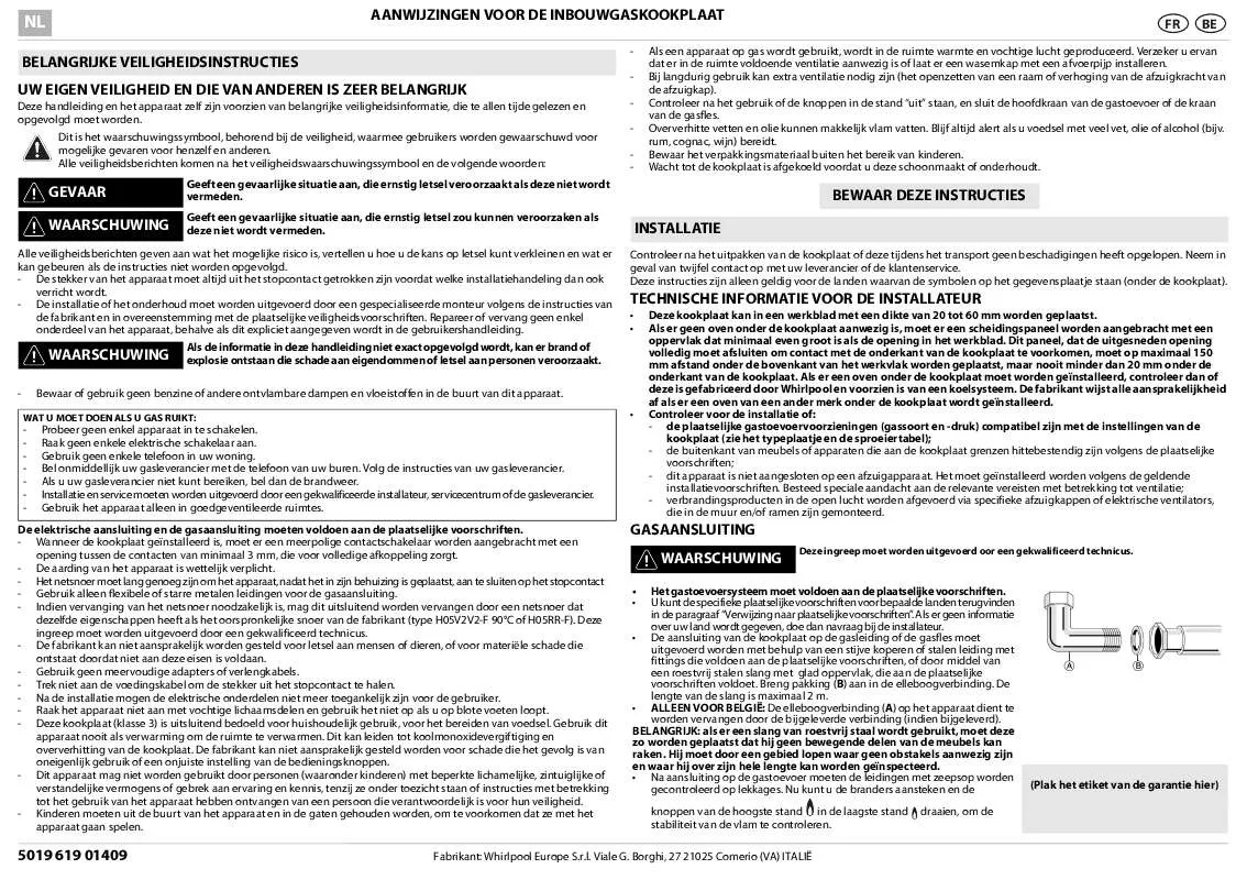 Mode d'emploi WHIRLPOOL AKR 331/IXL