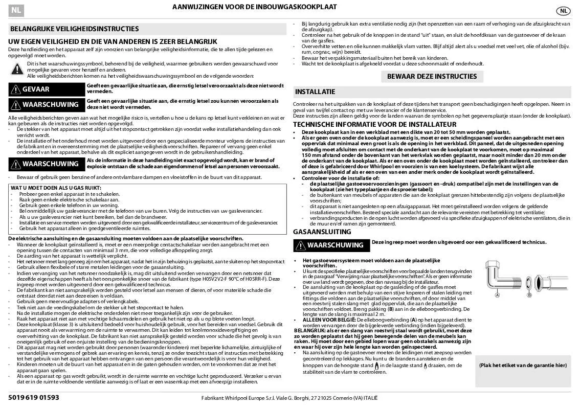 Mode d'emploi WHIRLPOOL AKR 3711 IXL