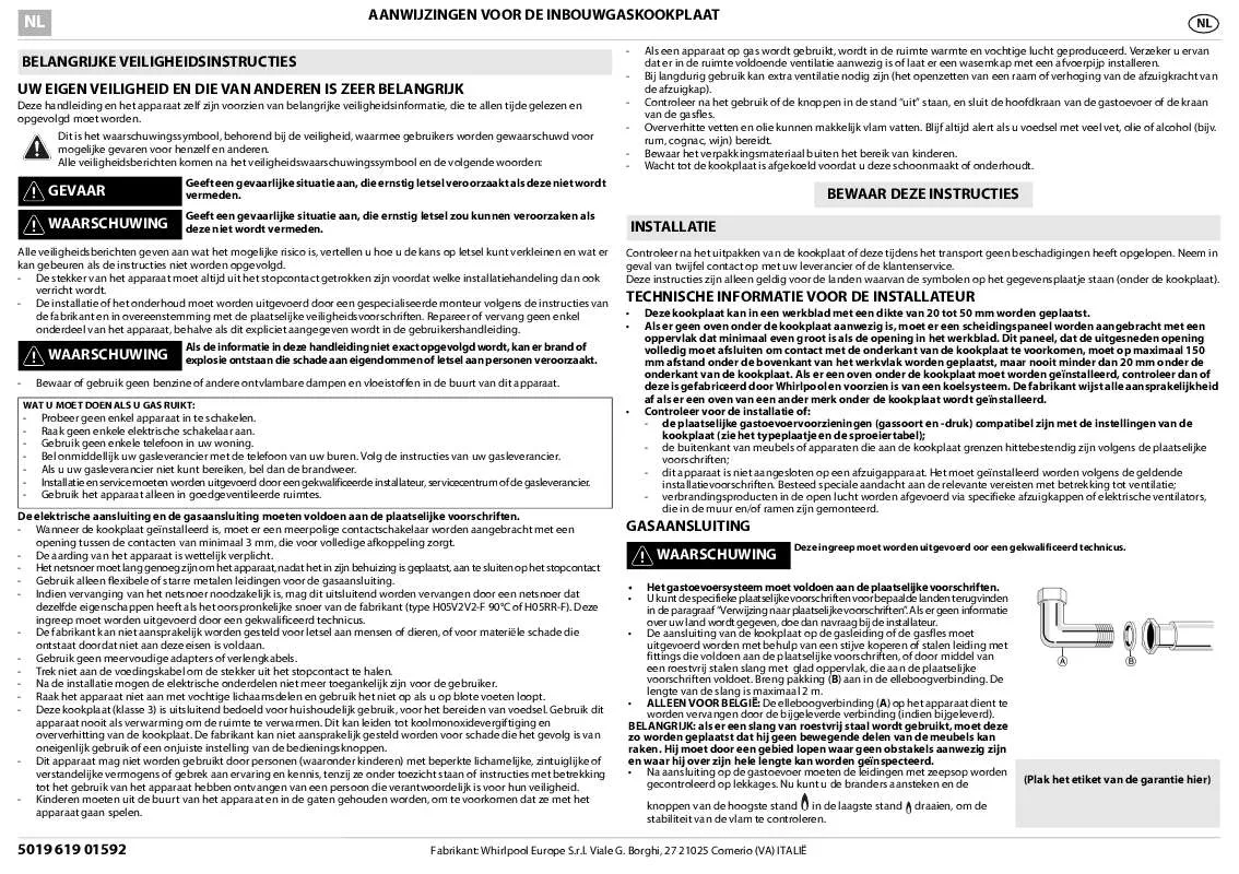 Mode d'emploi WHIRLPOOL AKR 3731/IX