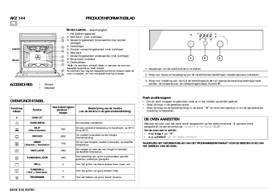 Mode d'emploi WHIRLPOOL AKZ 144 IX