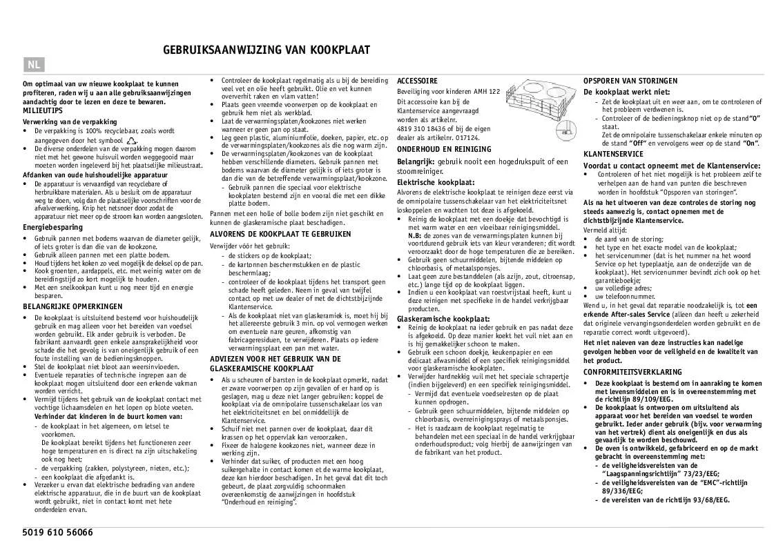 Mode d'emploi WHIRLPOOL AKZ 163/IX