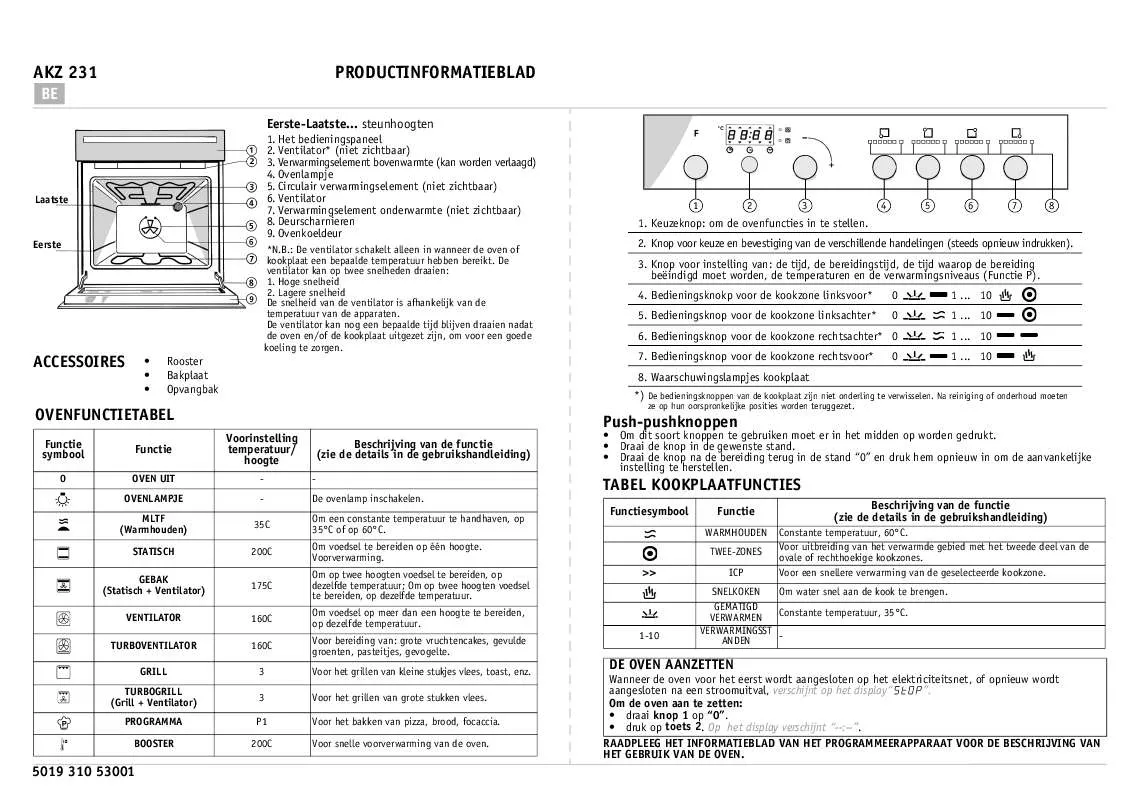 Mode d'emploi WHIRLPOOL AKZ 231 NB