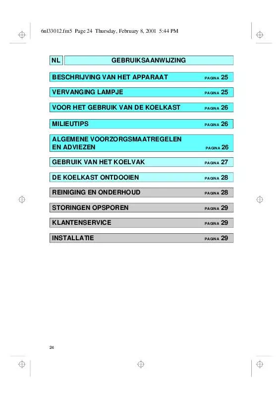 Mode d'emploi WHIRLPOOL ALG 142/G