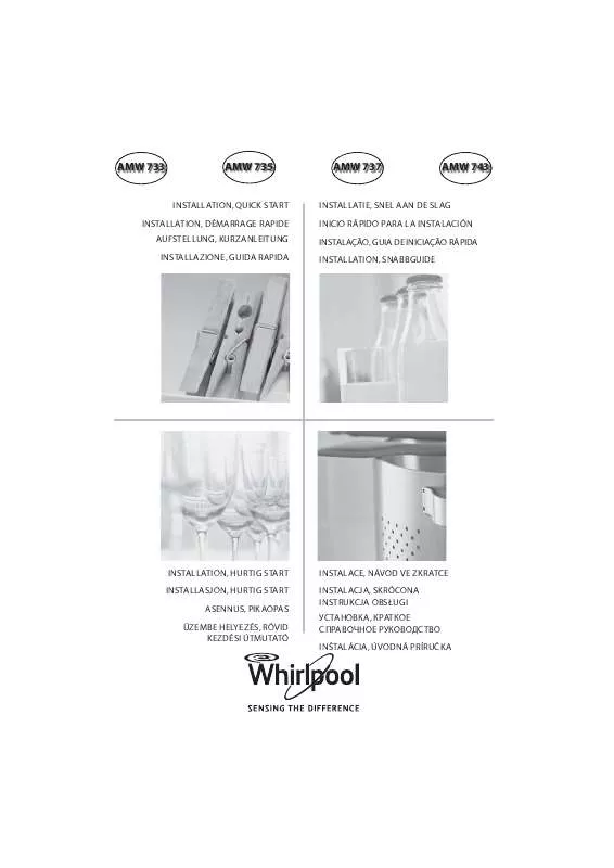 Mode d'emploi WHIRLPOOL AMW 733/WH