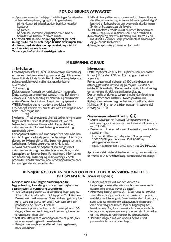 Mode d'emploi WHIRLPOOL AR 121 A