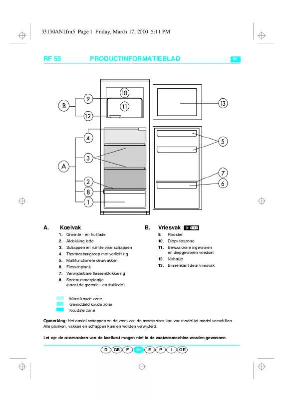 Mode d'emploi WHIRLPOOL ARC 3120