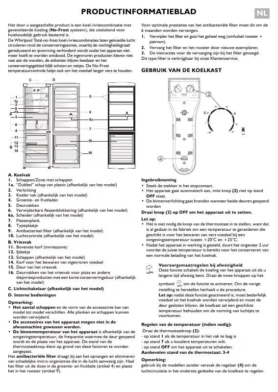 Mode d'emploi WHIRLPOOL ARC 7474/1/G