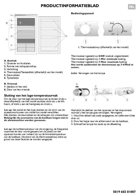 Mode d'emploi WHIRLPOOL ARG 340/A