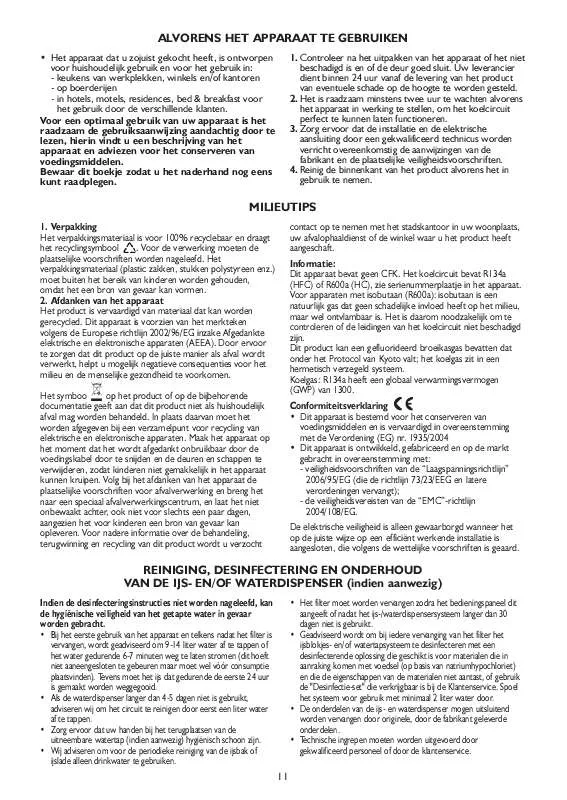 Mode d'emploi WHIRLPOOL ARG 585/A