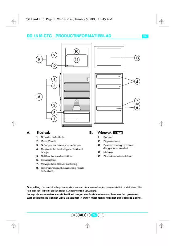 Mode d'emploi WHIRLPOOL ART 360/R