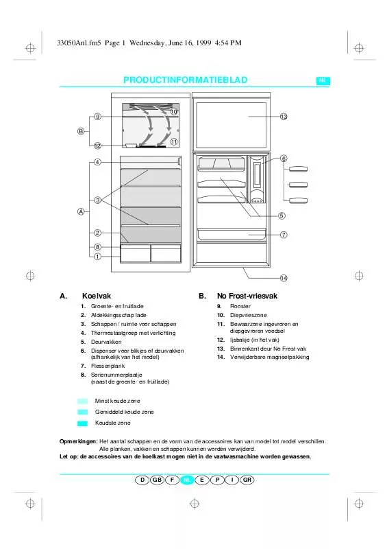 Mode d'emploi WHIRLPOOL ART 967/G/SILVER