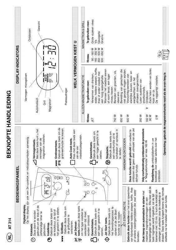 Mode d'emploi WHIRLPOOL AT 314/WH