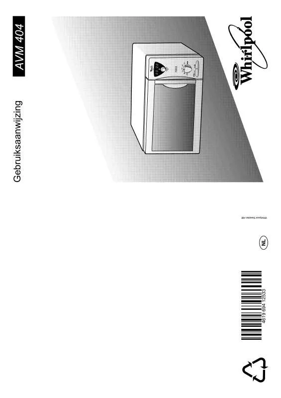 Mode d'emploi WHIRLPOOL AVM 404