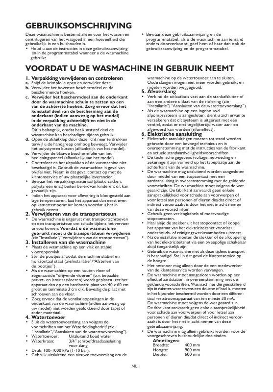 Mode d'emploi WHIRLPOOL AWE 6517/1