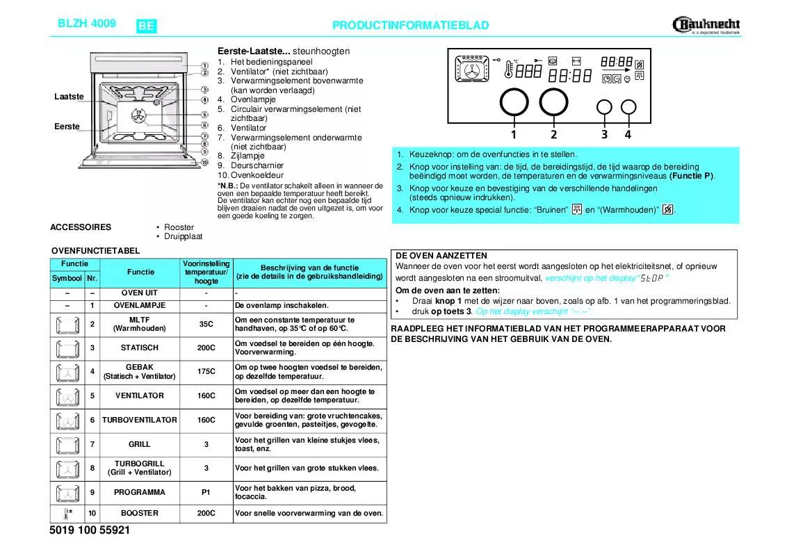 Mode d'emploi WHIRLPOOL BLZH 4009 IN