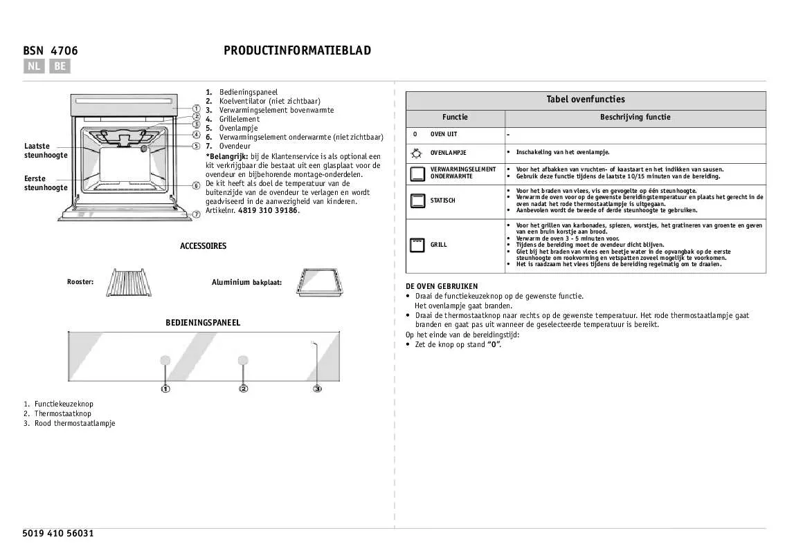 Mode d'emploi WHIRLPOOL BSN 4706 IN