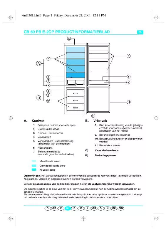 Mode d'emploi WHIRLPOOL CBAE 374/M