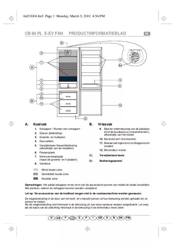 Mode d'emploi WHIRLPOOL CFS 616 S AL