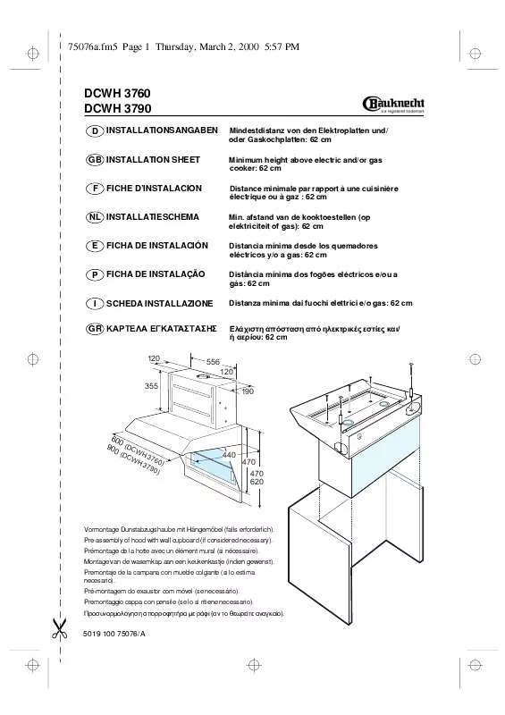 Mode d'emploi WHIRLPOOL DCWH 3760 SW