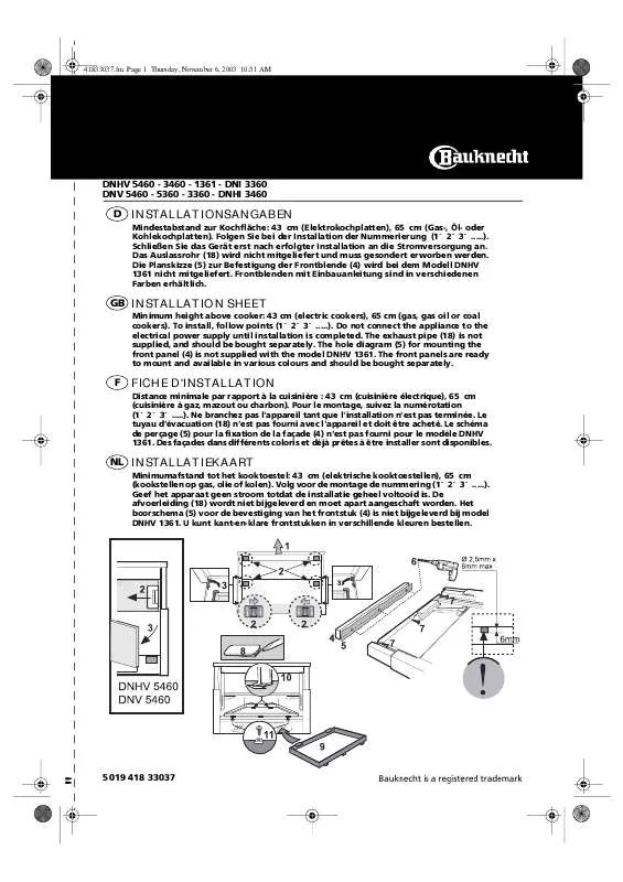 Mode d'emploi WHIRLPOOL DNV 5360 SG