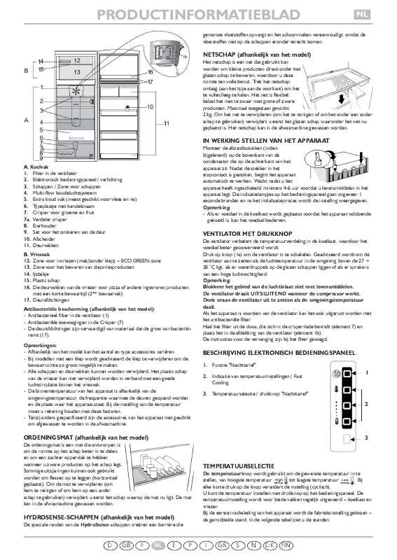 Mode d'emploi WHIRLPOOL DPA 290 NF/EG/IS