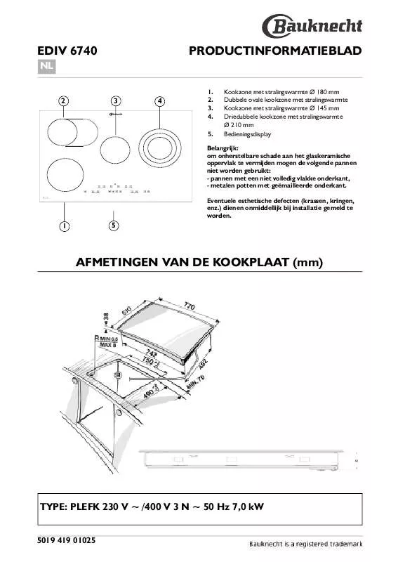 Mode d'emploi WHIRLPOOL EDIV 6740 NE