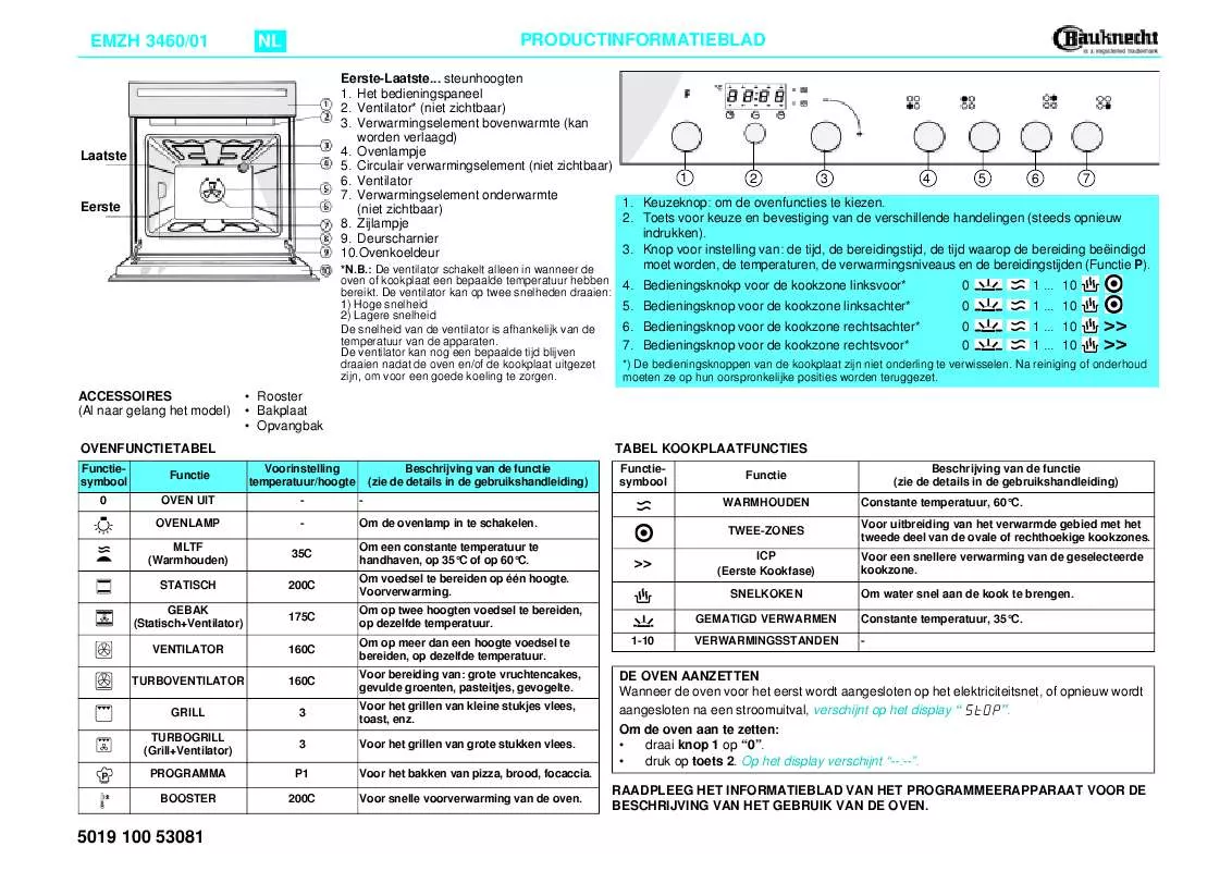 Mode d'emploi WHIRLPOOL EMZH 3460/01 IN