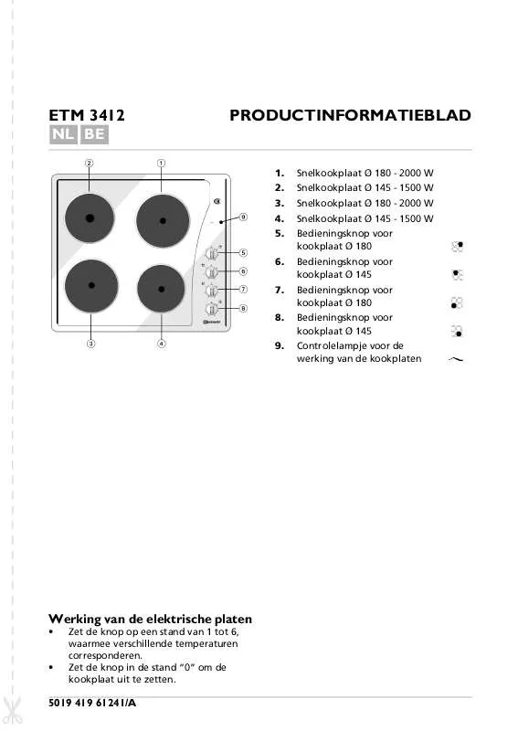 Mode d'emploi WHIRLPOOL ETM 3412 SW