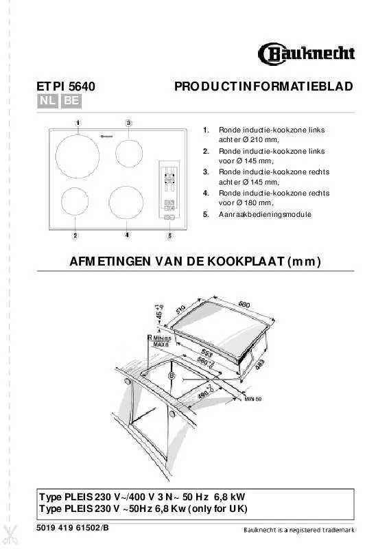 Mode d'emploi WHIRLPOOL ETPI 5640 IN