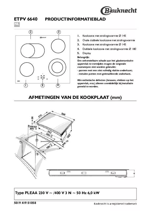 Mode d'emploi WHIRLPOOL ETPV 6640 IN