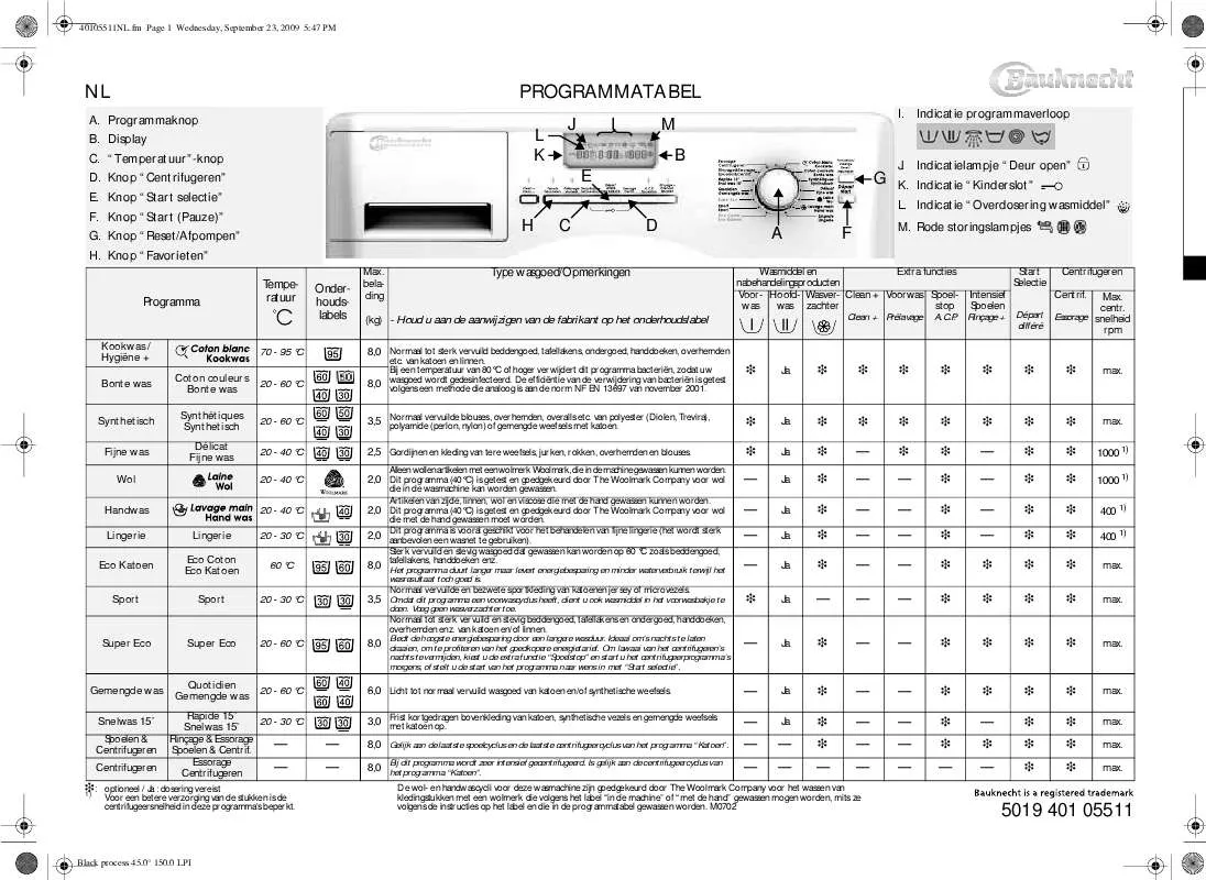 Mode d'emploi WHIRLPOOL EXCELLENCE 1481