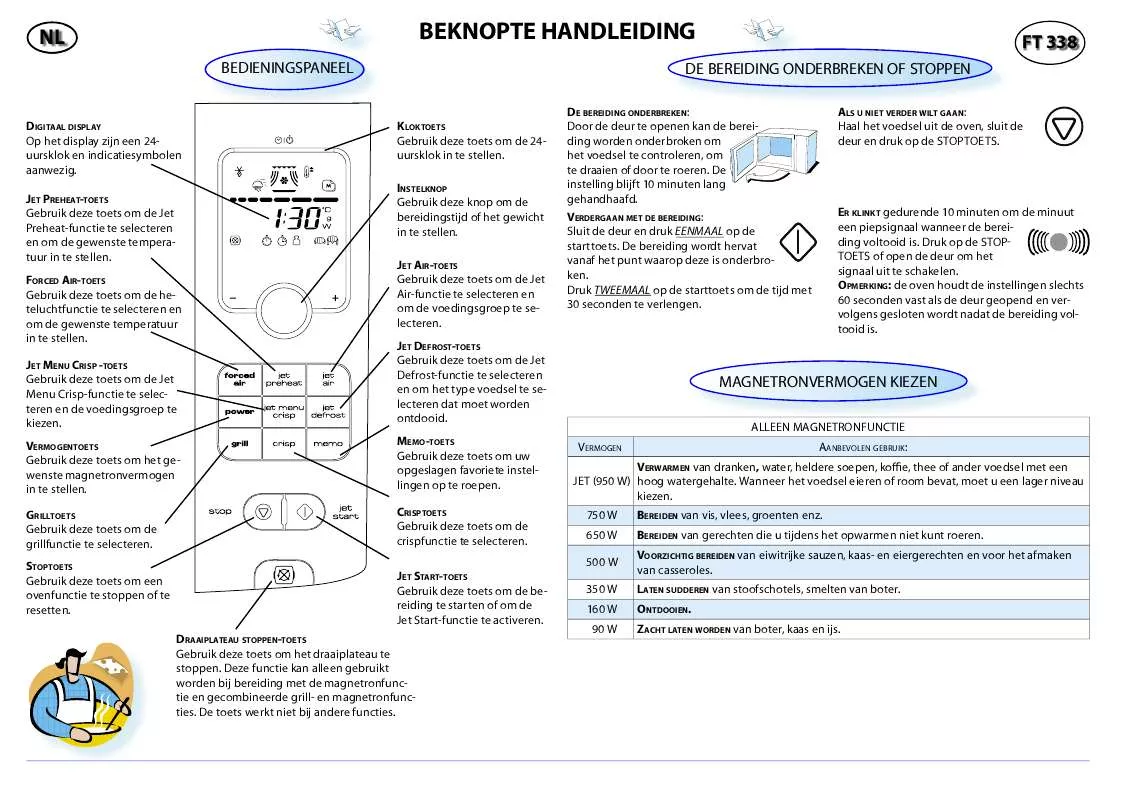 Mode d'emploi WHIRLPOOL FT 338 BL