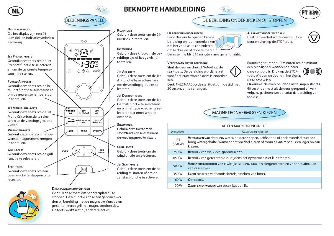 Mode d'emploi WHIRLPOOL FT 339 / BL