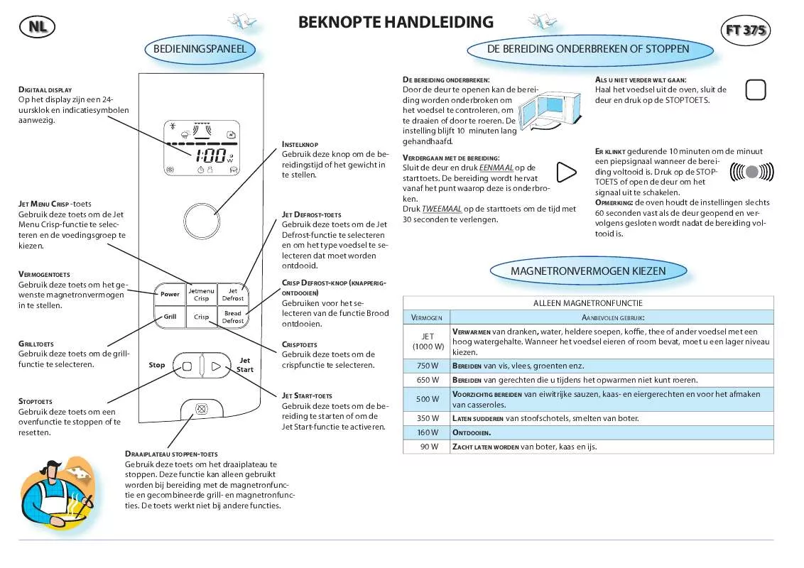 Mode d'emploi WHIRLPOOL FT 375 BL