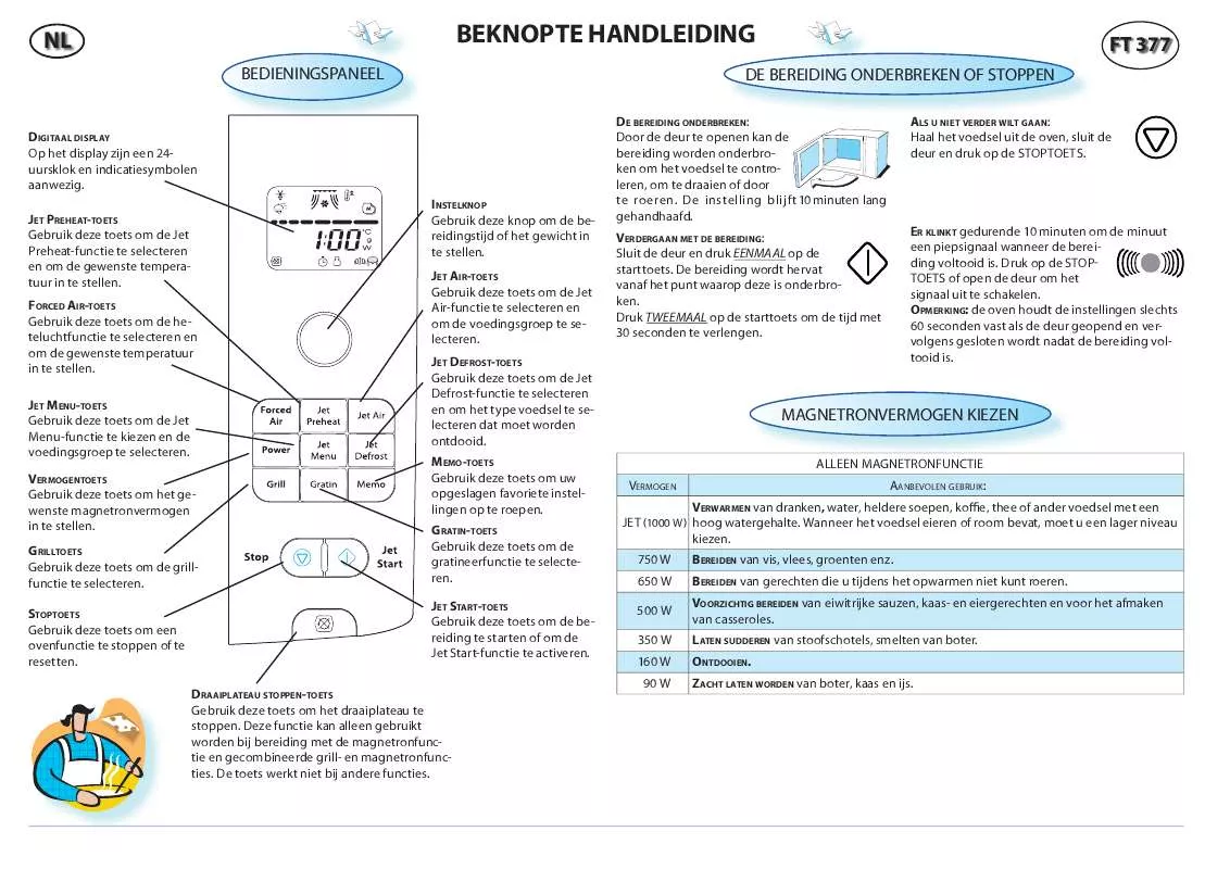 Mode d'emploi WHIRLPOOL FT 377 BL