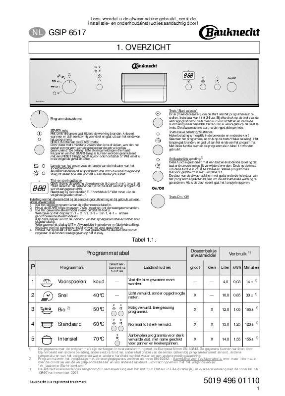 Mode d'emploi WHIRLPOOL GSIP 6517/2 IN