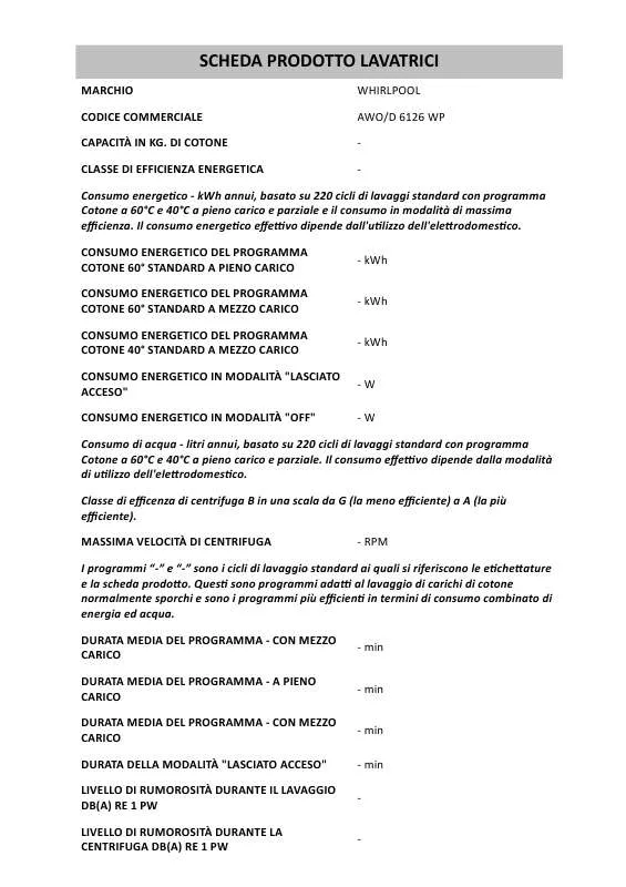 Mode d'emploi WHIRLPOOL GTE PLATINUM 27 A