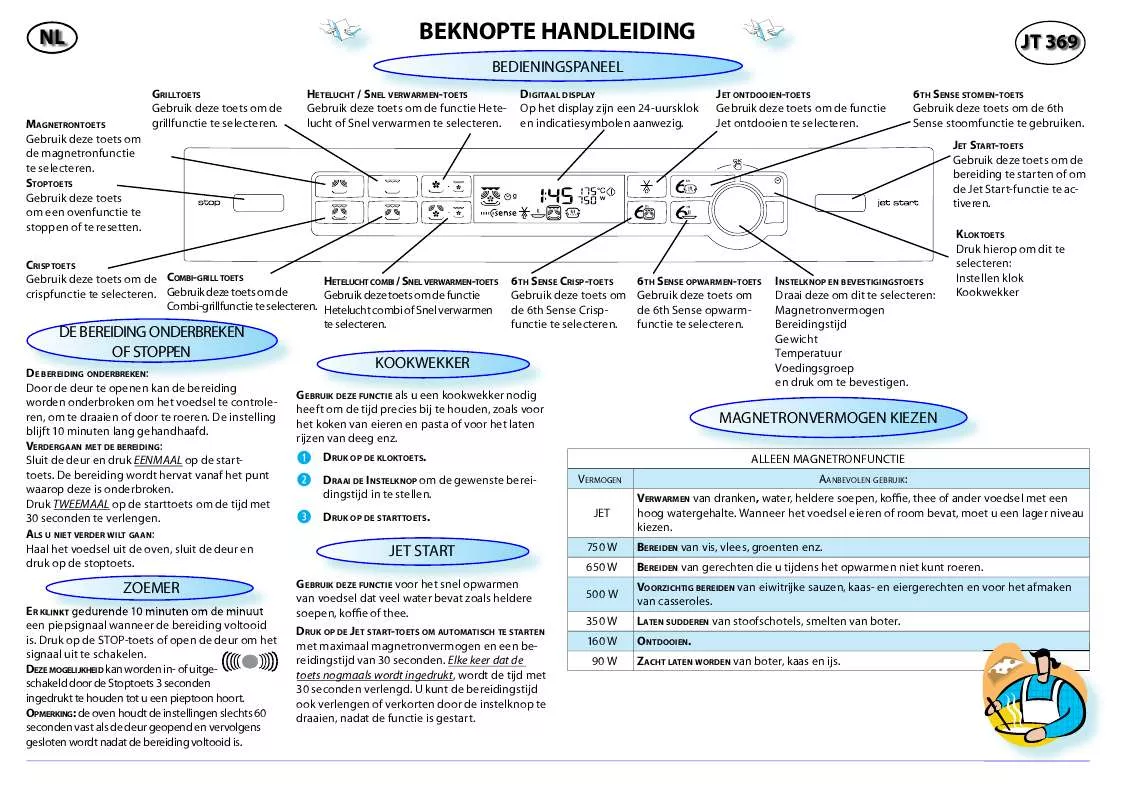 Mode d'emploi WHIRLPOOL JT 369 WH