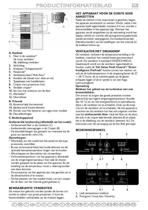 Mode d'emploi WHIRLPOOL KGE 5382 A3 FRESH WS