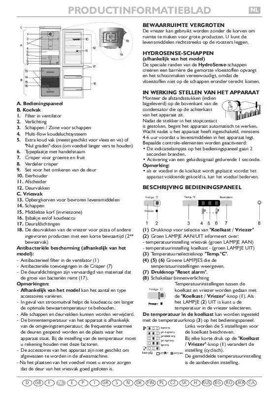 Mode d'emploi WHIRLPOOL KGN317PROFRESHA IN