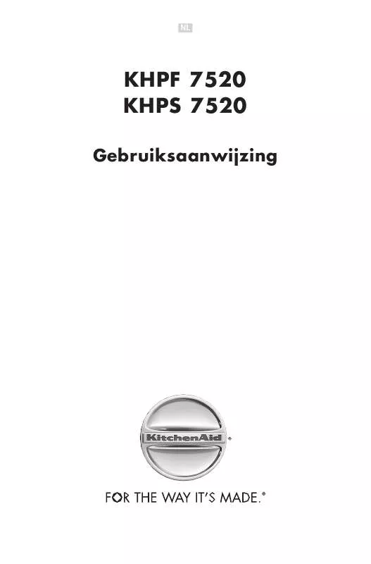 Mode d'emploi WHIRLPOOL KHPF 7510/I/01