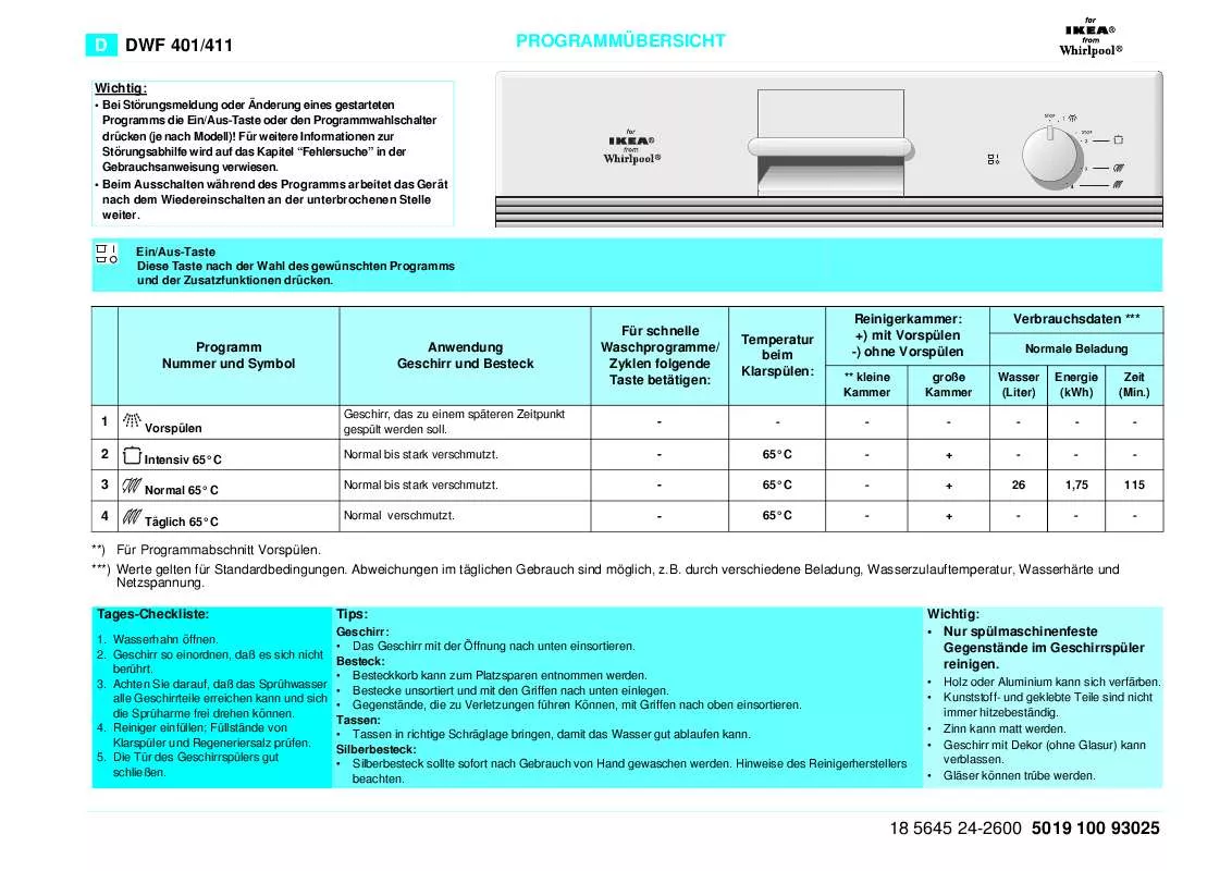 Mode d'emploi WHIRLPOOL TGZ 3401 SW